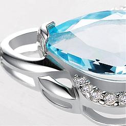 Exquisite Teardrop Brass Cubic Zirconia Pendant&nbsp;ZIRC-EE0001-001P