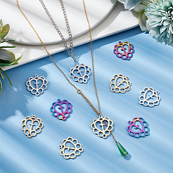 24Pcs 3 Colors 304 Stainless Steel Pendants&nbsp;STAS-DC0012-02
