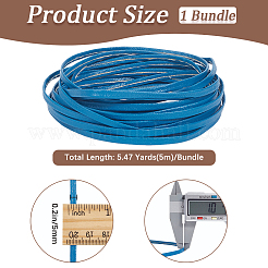5M Folding PU Leather Flat Cord&nbsp;OCOR-WH20012-14A-10