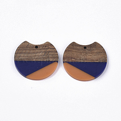 Two Tone Resin & Walnut Wood Pendants&nbsp;RESI-Q210-011A-B02