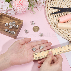 10Pcs 1-Hole Alloy Shank Buttons&nbsp;BUTT-MA0001-10B