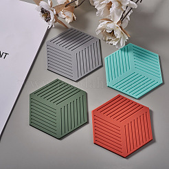 Hexagon PVC Hot Pads Heat Resistant Sets&nbsp;CF-TAC0001-09