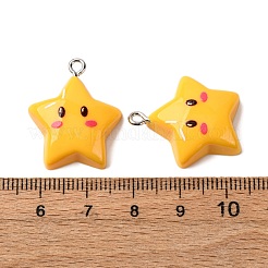 Opaque Resin Pendants&nbsp;RESI-P045-07P-01