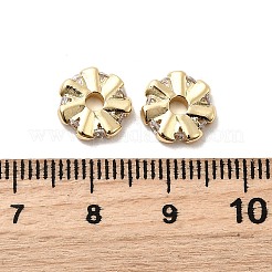 Brass Micro Pave Cubic Zirconia Beads&nbsp;KK-H089-23G