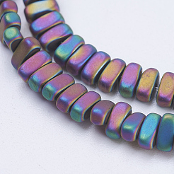 Electroplate Non-magnetic Synthetic Hematite Beads Strands&nbsp;G-J382-2x4x2mm-A03-F