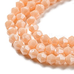 Opaque Solid Color Electroplate Glass Beads Strands&nbsp;GLAA-F029-P4mm-C06