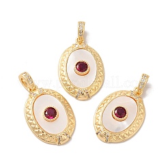Brass Pave Cubic Zirconia Pendants&nbsp;KK-I703-08G-02