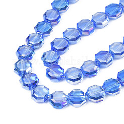 Electroplate Transparent Glass Beads Strands&nbsp;EGLA-N002-27-C03