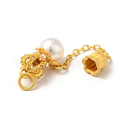 Crown Rack Plating Brass Dangle Pendants&nbsp;KK-E056-07MG