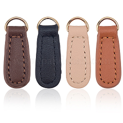8Pcs 4 Colors Leather Zipper Heads&nbsp;FIND-CL0001-34