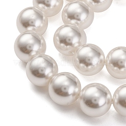 Baking Paint Pearlized Glass Pearl Round Bead Strands&nbsp;X-PEAR-H019-02E-04
