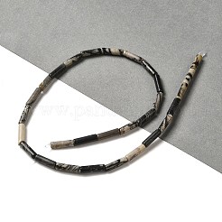 Natural Black Silk Stone/Netstone Beads Strands&nbsp;G-D464-27