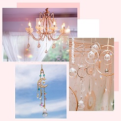 Clear Faceted Ball-Shaped Glass Pendants&nbsp;X-GR20X23MMY-1