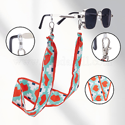 2Sets 2 Colors Polyester Ribbon Eyeglasses Chains&nbsp;AJEW-SP0006-03