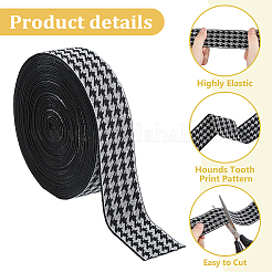 10 Yards Flat Nylon Jacquard Elastic Cord&nbsp;OCOR-HS0001-01B