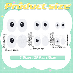 Oval Felt Craft Doll Eye&nbsp;DIY-PH0036-07A