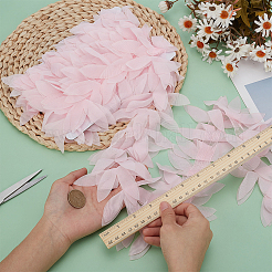 4.9~5 Yards Polyester Leaf Lace Ribbon&nbsp;DIY-FG0002-84