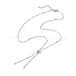 2Pcs 2 Colors 304 Stainless Steel Slider Necklace Makings&nbsp;AJEW-JB01265