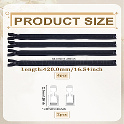 4Pcs Nylon Zipper Sewing Accessories&nbsp;FIND-LP0007-41C