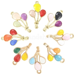 40Pcs 8 Colors Alloy Enamel Pendants&nbsp;ENAM-YW0006-85