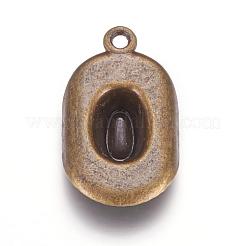 Tibetan Style Alloy Hat Pendants&nbsp;TIBEP-1023-AB-FF