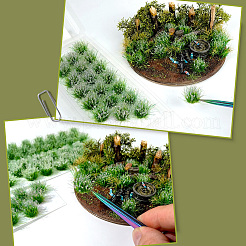 Resin Mini Grass Tufts&nbsp;AJEW-WH20120-10A-02