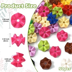 50Pcs Opaque Acrylic Beads&nbsp;OACR-YW0003-15