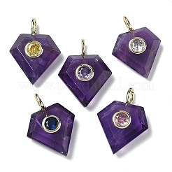 Natural Mixed Stone Faceted Pendants&nbsp;G-F819-03G