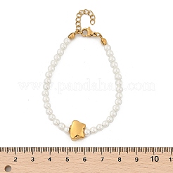 Plastic Imitation Pearl Beads Bracelets for Women&nbsp;BJEW-M056-12G
