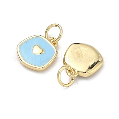 Brass Enamel Pendants&nbsp;KK-C251-36G-02