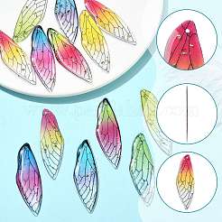 12Pcs 6 Colors Transparent Epoxy Resin Big Pendants&nbsp;RESI-FS0002-44