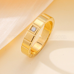 304 Stainless Steel & Cubic Zirconia Finger Rings&nbsp;FS-WG10832-03