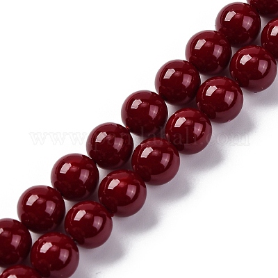 Baking Paint Glass Beads&nbsp;GLAA-Z010-01E-1