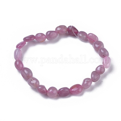 Natural Rose Quartz Bead Stretch Bracelets&nbsp;X-BJEW-K213-30-1
