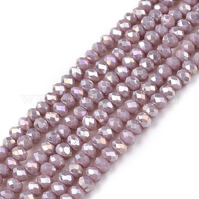 Electroplate Glass Beads Strands&nbsp;EGLA-A044-P1mm-B13-1