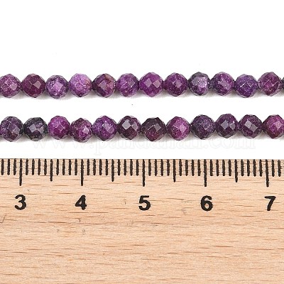Heated Natural Sugilite Beads Strands&nbsp;G-B193-B04-4mm-1