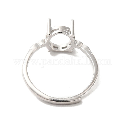 Adjustable Brass Solitaire Ring Settings&nbsp;KK-C022-02P-1