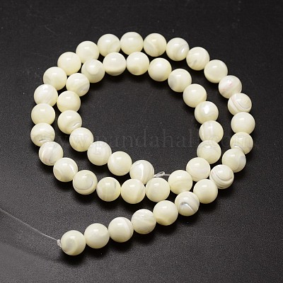 Shell Beads Strands&nbsp;SSHEL-E571-39-6mm-1