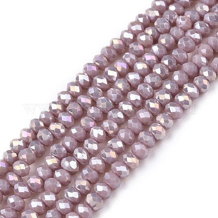 Electroplate Glass Beads Strands EGLA-A044-P1mm-B13-1