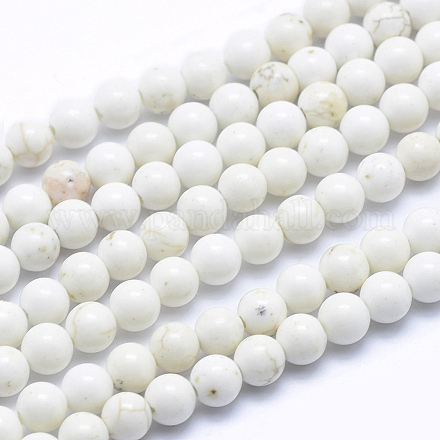 Natural Magnesite Beads Strands&nbsp;TURQ-G148-09-4mm-1
