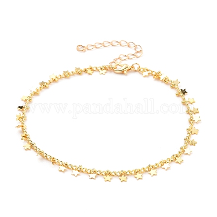 Brass Anklets AJEW-AN00298-1