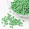 8/0 Opaque Colours Round Glass Seed Beads, Pale Green, 3mm, Hole:1mm, about 1101pcs/50g