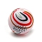 Silicone Beads, Round, Colorful, Stripe, 15mm, Hole: 2mm