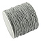 Waxed Cotton Thread Cords, Light Grey, 1mm, about 100yards/roll(300 feet/roll)