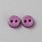 Mini Resin Button, 2-Hole Doll BJD Garment Accessories, Flat Round, Old Rose, 3x1mm, Hole: 0.5mm