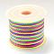 Nylon Braided Cord, Colorful, 3.0mm, about 27.34 yards(25m)/roll