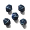 Vintage Style Glazed Ceramic Porcelain Beads, Faceted Bicone, Marine Blue, 11.5x10mm, Hole: 2mm