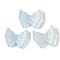 Spray Painted Glass Beads, Butterfly, Light Cyan, 20x24.5x6mm, Hole: 1.2mm