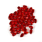 Transparent Glass Charms, Teardrop, Red, 9x6x6mm, Hole: 0.8mm