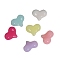 Acrylic Beads, Imitation Jelly, Heart, Mixed Color, 16.8x21.7x9mm, Hole: 1.5mm, about 315pcs/bag